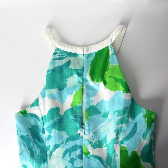 Lilly Pulitzer 00 Pearl Shift Dress in Poolside Blue Floral Lace Appliqués 2XS - Picture 7 of 10